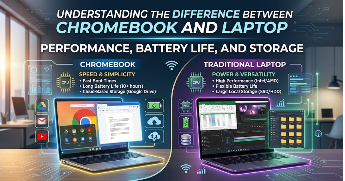 Difference Between Chromebook and Laptop